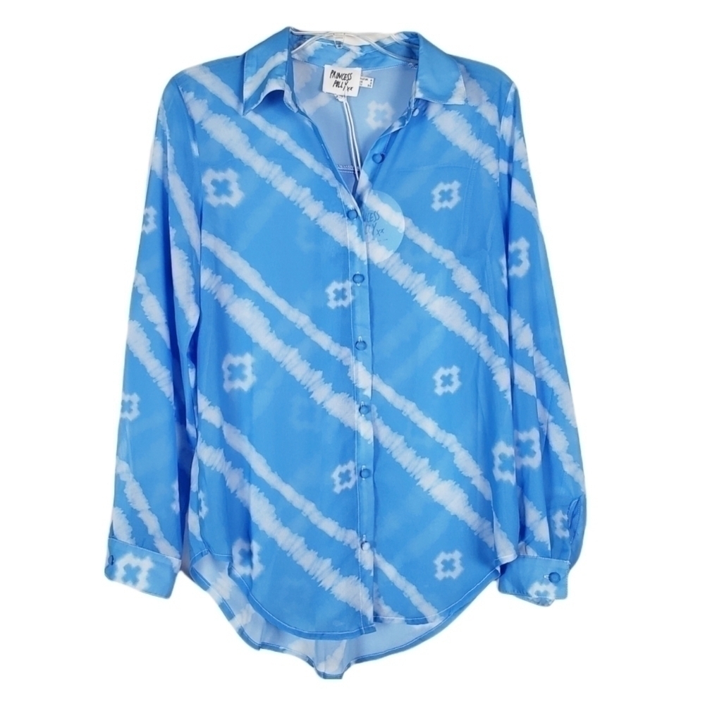 PRINCESS POLLY Georgina top button down sheer